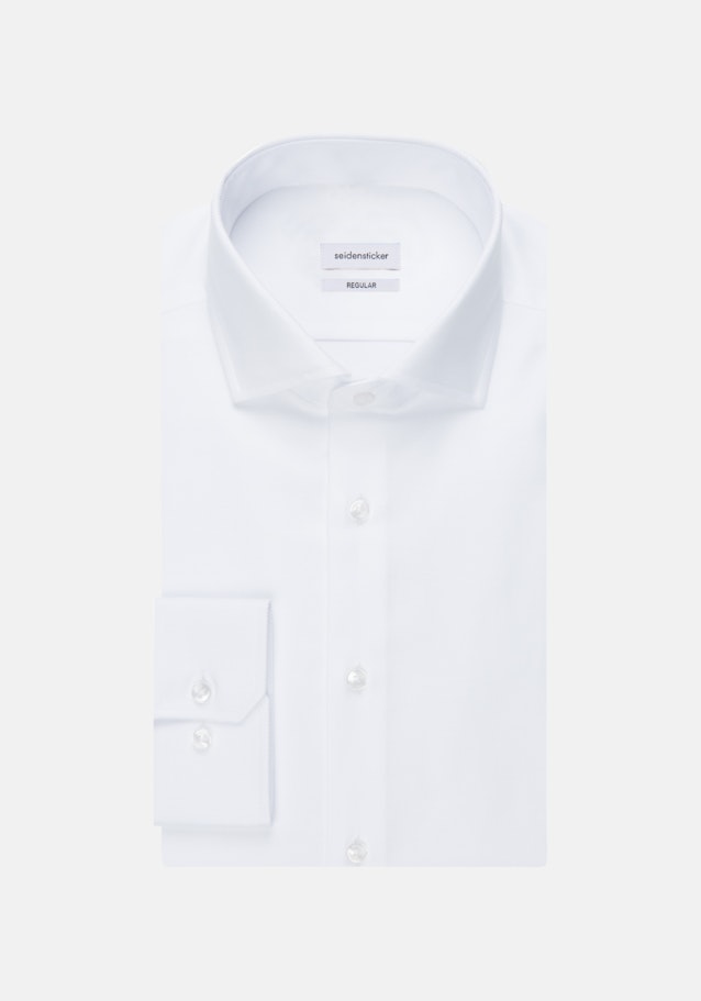 Regular Business Shirt Plain in White | Seidensticker Onlineshop
