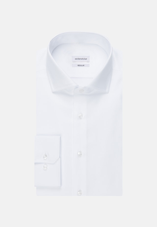 Regular Business Shirt Plain in White |  Seidensticker Onlineshop