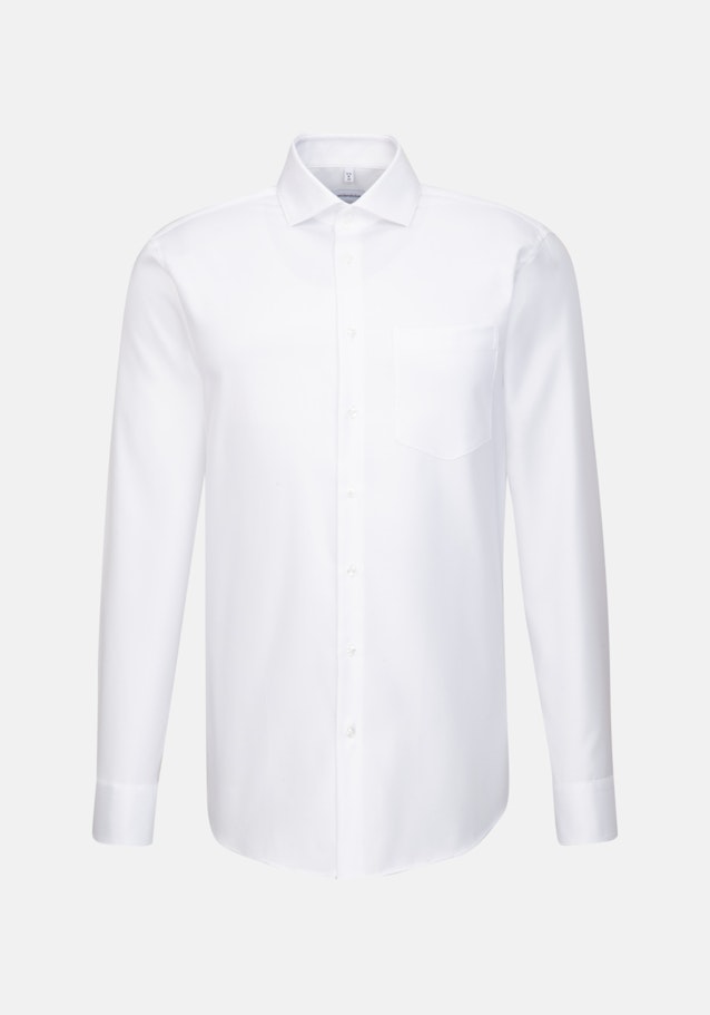Regular Business Shirt Plain in White | Seidensticker Onlineshop