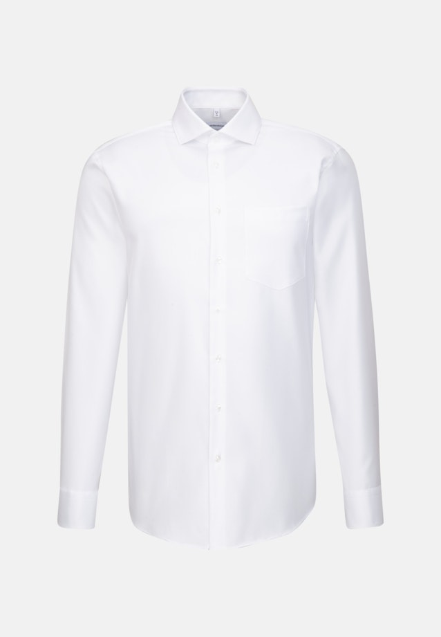 Regular Business Shirt Plain in White |  Seidensticker Onlineshop