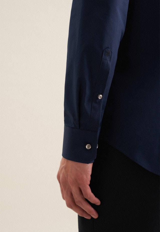 Slim Business Hemd Uni in Dunkelblau |  Seidensticker Onlineshop