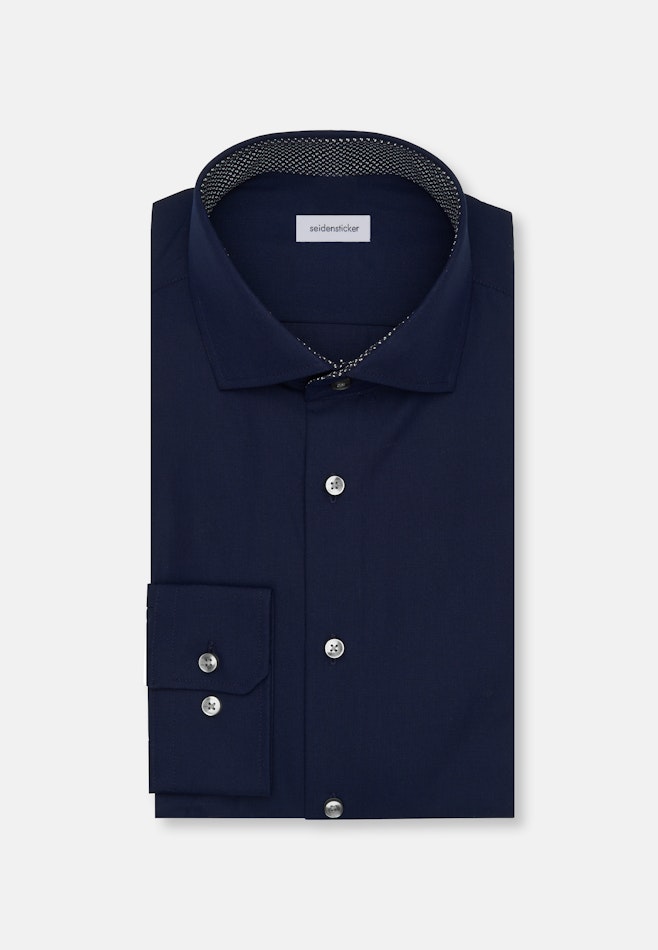 Slim Business Hemd Uni in Dunkelblau | Seidensticker Onlineshop