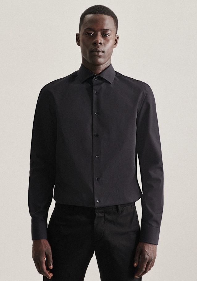 Slim Business Hemd Uni in Schwarz | Seidensticker Onlineshop