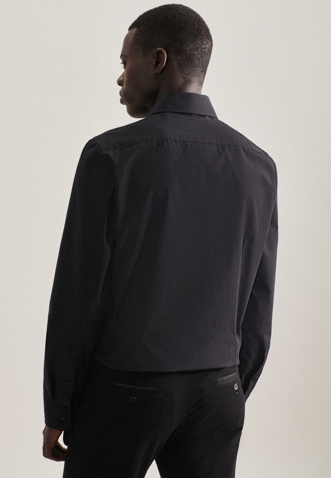 Slim Chemise d'affaires Uni dans Noir | Boutique en ligne Seidensticker