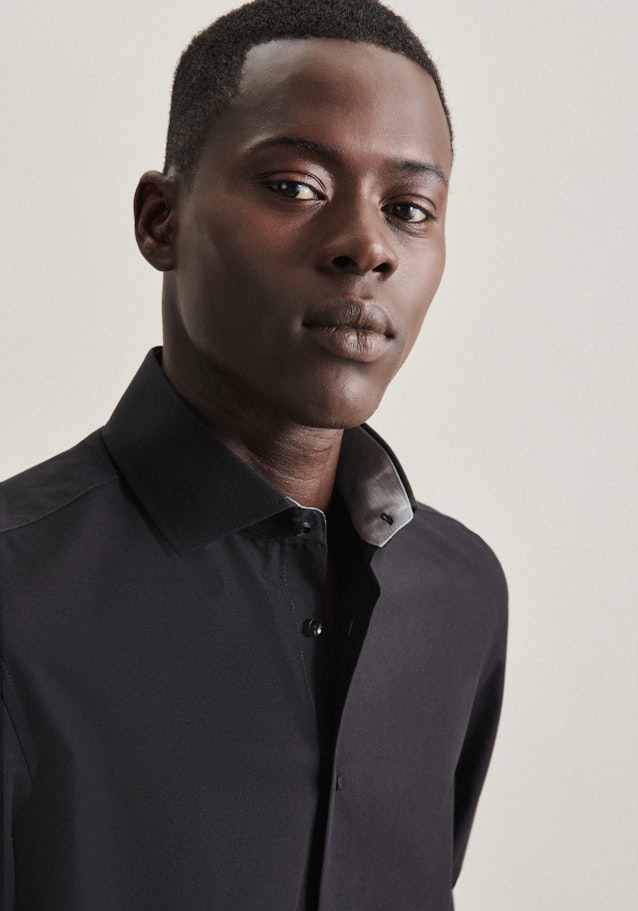 Slim Business Hemd Uni in Schwarz | Seidensticker Onlineshop