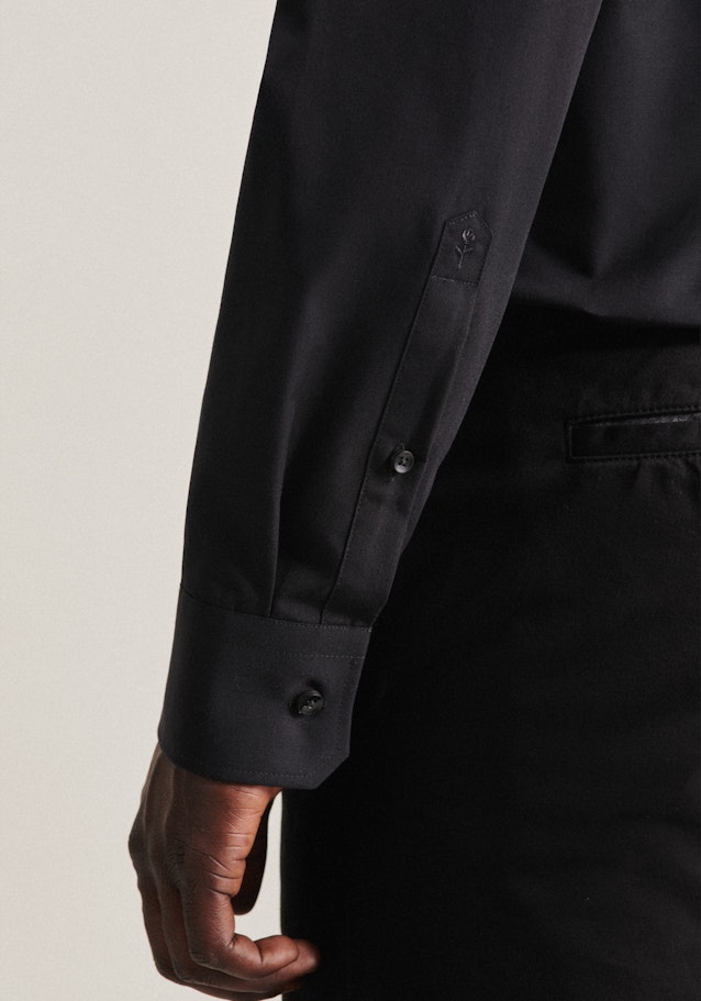 Slim Business Hemd Uni in Schwarz | Seidensticker Onlineshop