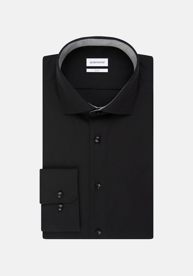 Slim Business Hemd Uni in Schwarz | Seidensticker Onlineshop