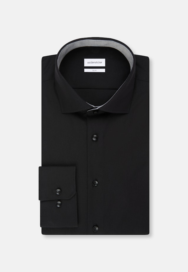 Slim Business shirt Uni in Black |  Seidensticker Onlineshop
