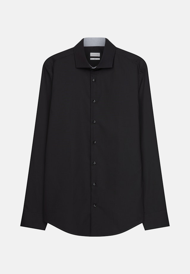 Slim Business Hemd Uni in Schwarz |  Seidensticker Onlineshop