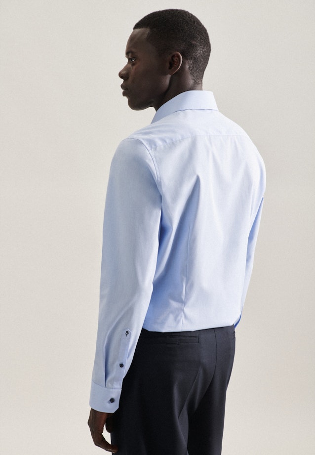 Non-iron Poplin Business Shirt in Slim with Kent-Collar in Light Blue |  Seidensticker Onlineshop