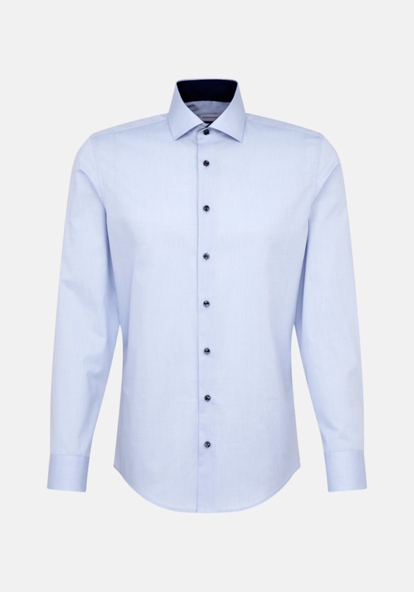 Non-iron Popeline Business overhemd in Slim with Kentkraag in Lichtblauw |  Seidensticker Onlineshop
