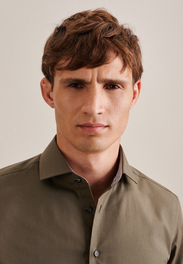 Slim Business Hemd Uni in Grün |  Seidensticker Onlineshop