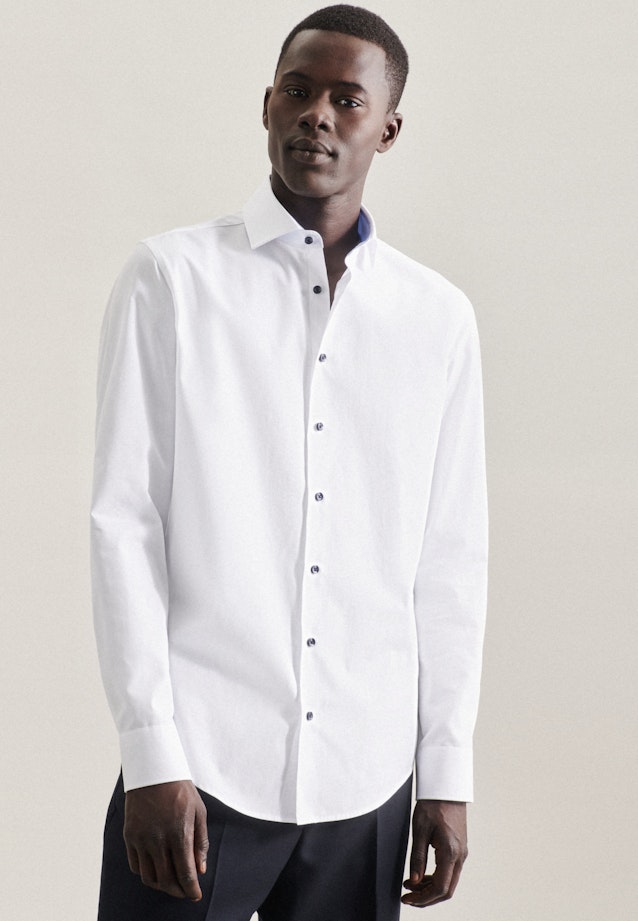 Slim Chemise d'affaires Uni in Blanc |  Seidensticker Onlineshop