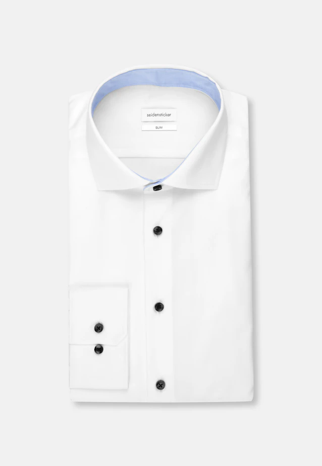 Slim Business Hemd Uni in Weiß |  Seidensticker Onlineshop