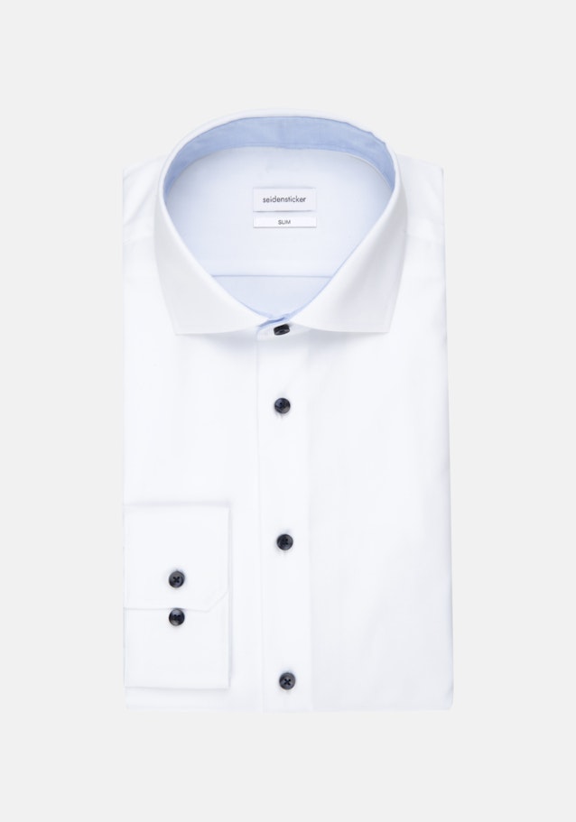 Slim Chemise d'affaires Uni in Blanc | Seidensticker Onlineshop