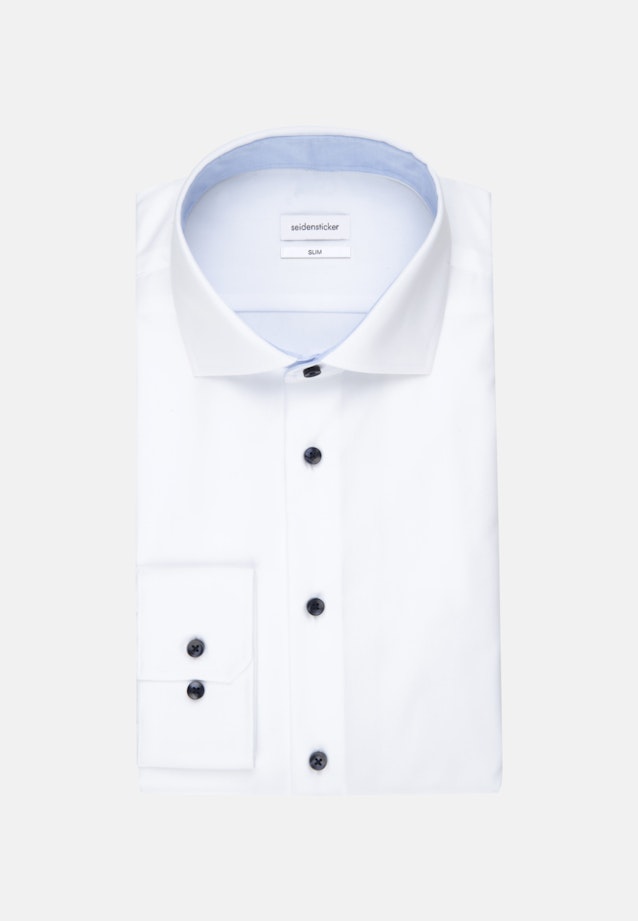 Slim Chemise d'affaires Uni in Blanc |  Seidensticker Onlineshop