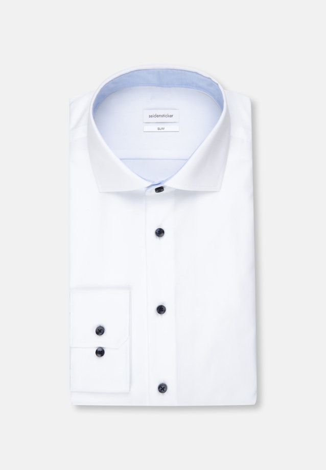 Slim Business Hemd Uni in Weiß |  Seidensticker Onlineshop