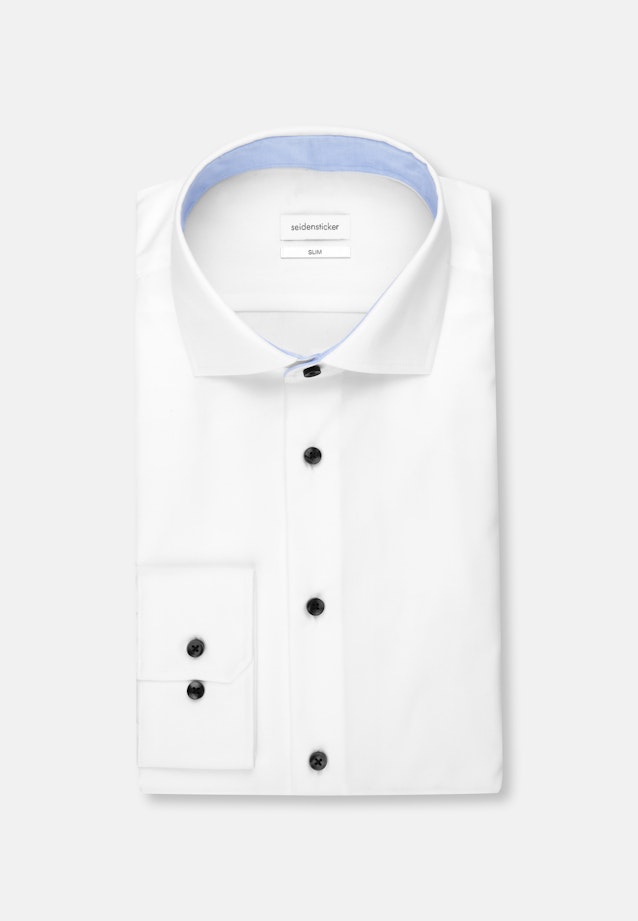 Slim Business Hemd Uni in Weiß |  Seidensticker Onlineshop