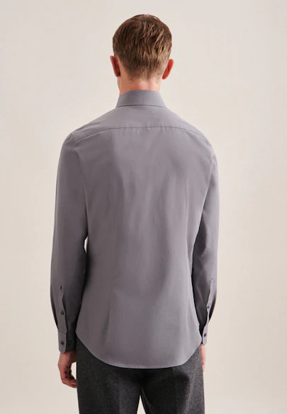 Slim Business Hemd Uni in Grau |  Seidensticker Onlineshop