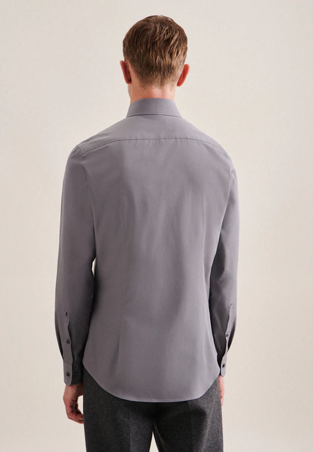 Slim Business shirt Uni in Grey |  Seidensticker Onlineshop