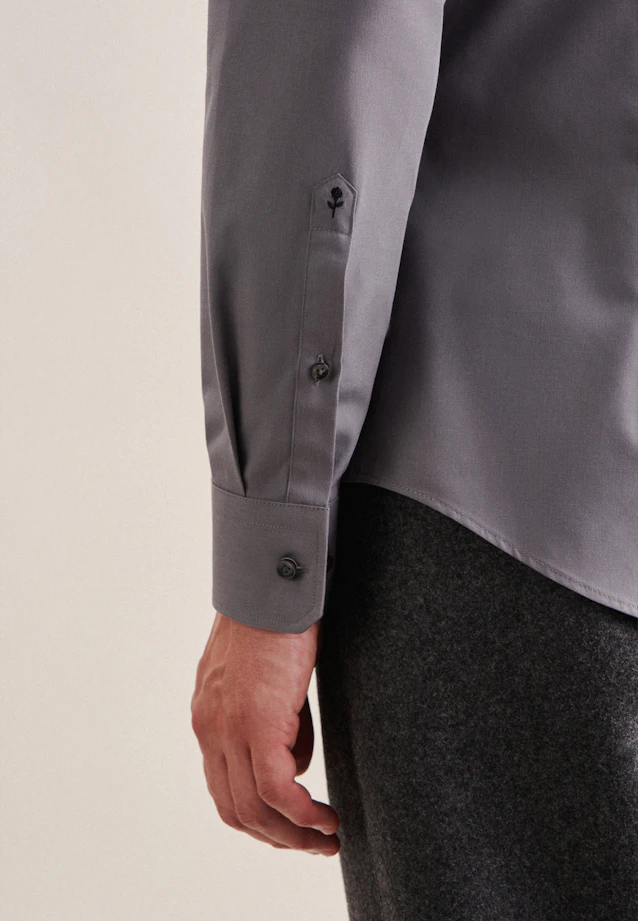 Slim Business shirt Uni in Grey |  Seidensticker Onlineshop