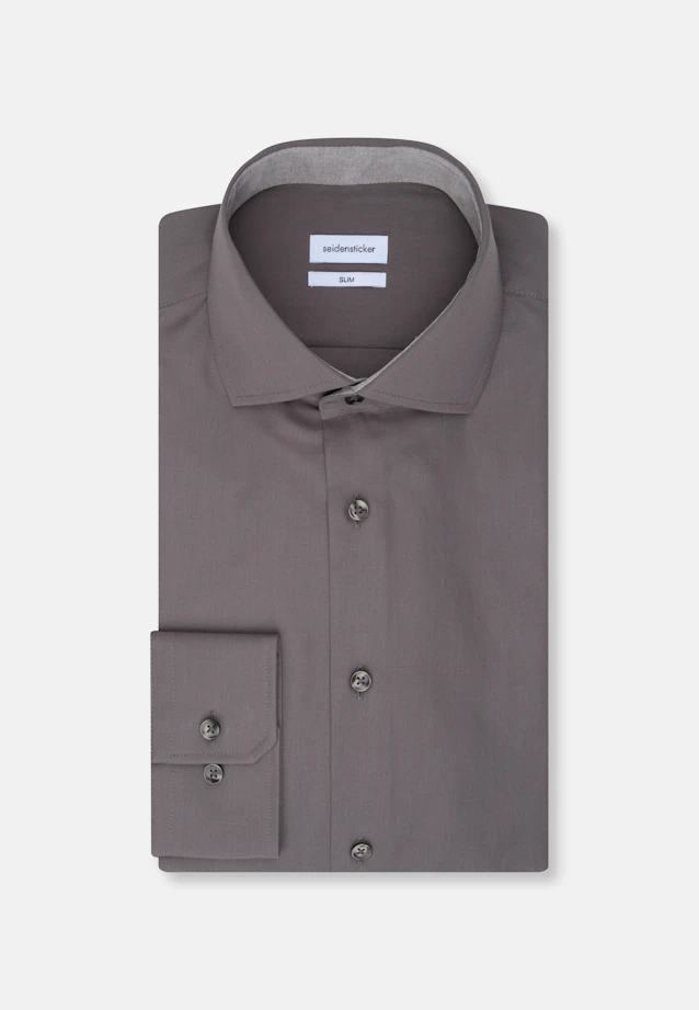 Slim Business shirt Uni in Grey |  Seidensticker Onlineshop