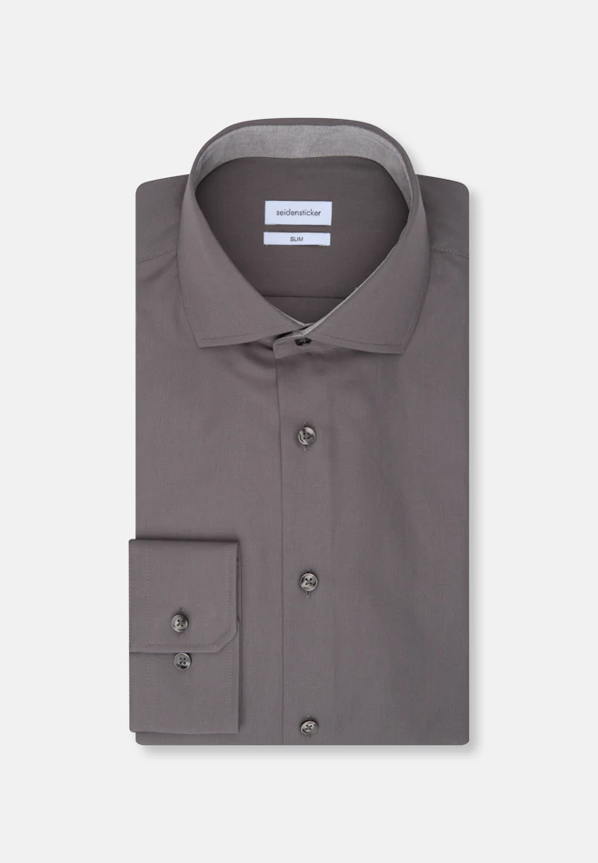 Slim Chemise d'affaires Uni dans Gris | Boutique en ligne Seidensticker