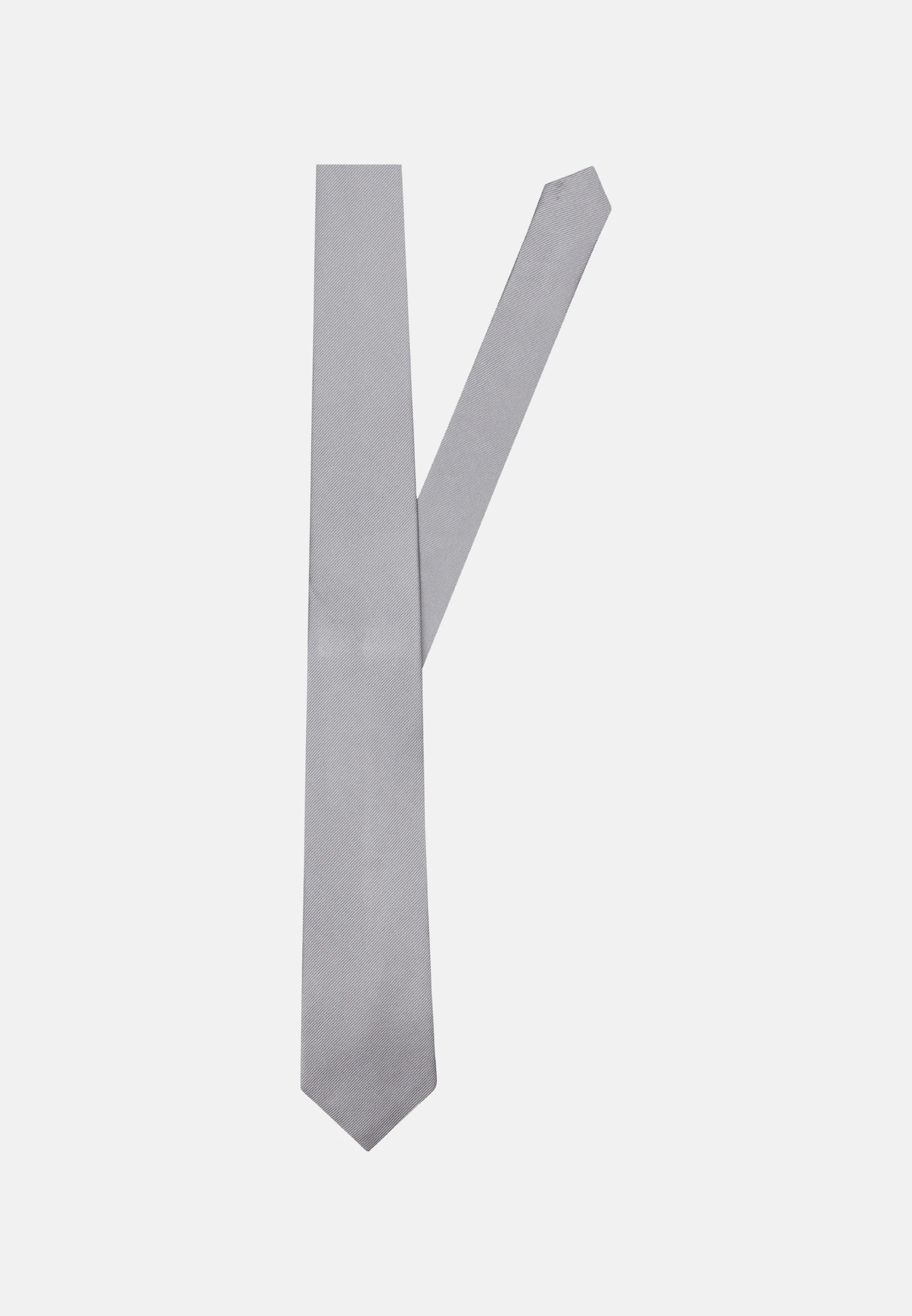 Breit (7cm) Krawatte Gestreift Grau ****