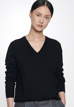 Gerader Schnitt (Normal-Fit) Pullover Uni in Schwarz |  Seidensticker Onlineshop