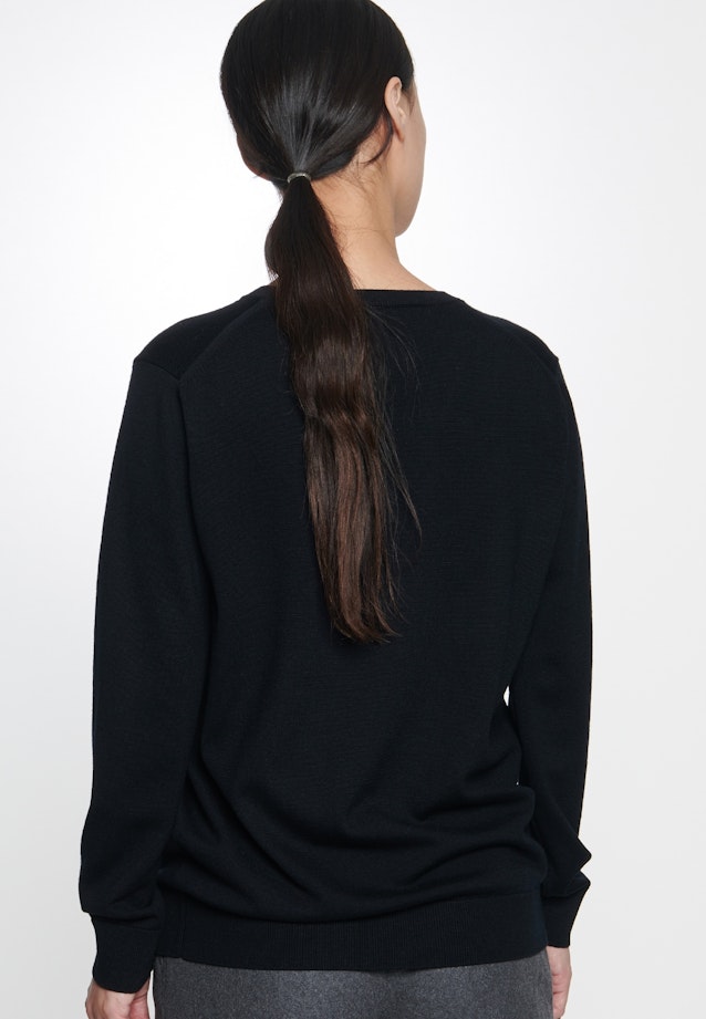 V-Neck Pullover in Black |  Seidensticker Onlineshop