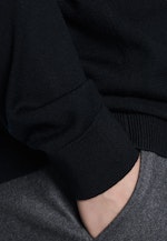 Gerader Schnitt (Normal-Fit) Pullover Uni in Schwarz |  Seidensticker Onlineshop
