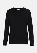 Gerader Schnitt (Normal-Fit) Pullover Uni in Schwarz |  Seidensticker Onlineshop