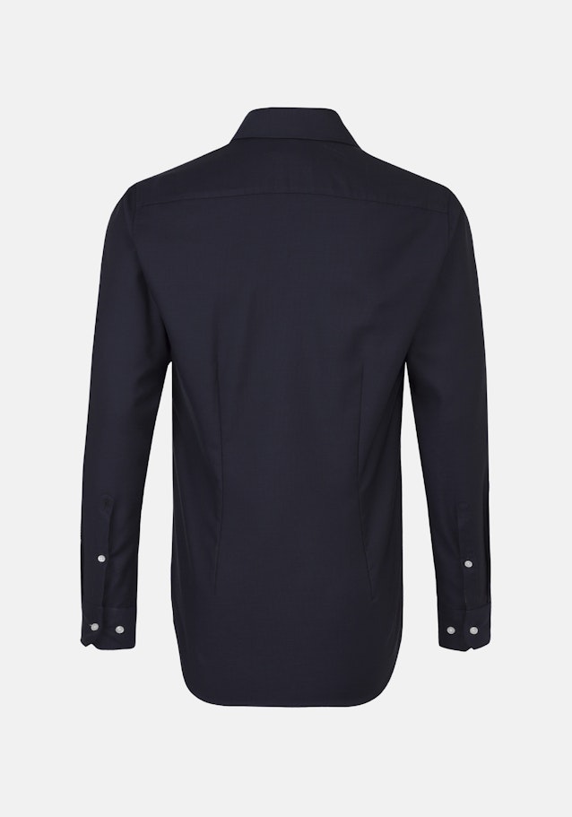 Non-iron Structure Business Shirt in Shaped with Kent-Collar in Dark Blue |  Seidensticker Onlineshop