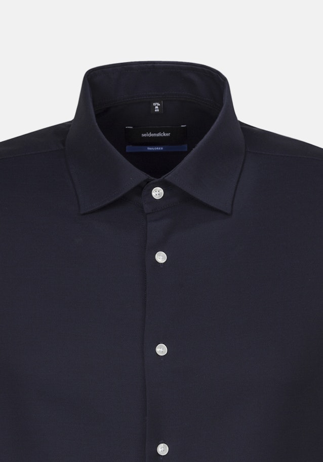 Non-iron Structure Business Shirt in Shaped with Kent-Collar in Dark Blue |  Seidensticker Onlineshop