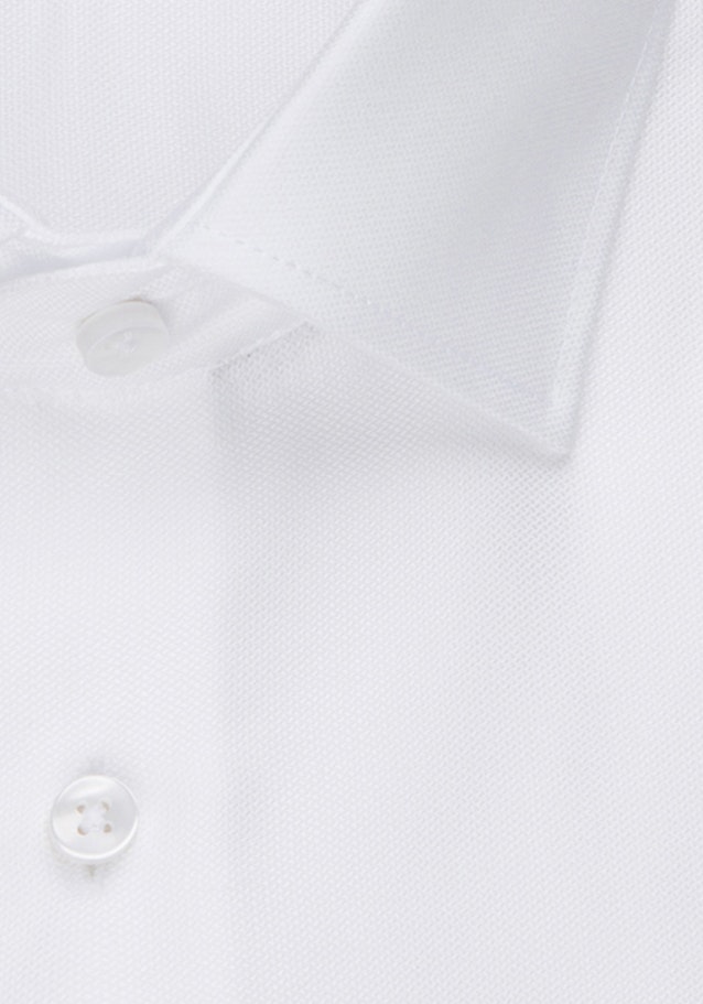 Chemise Business Shaped Structuré Col Kent in Blanc |  Seidensticker Onlineshop