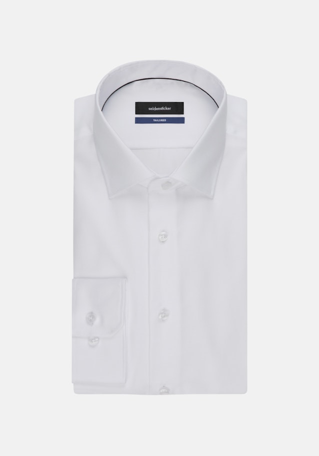 Chemise Business Shaped Structuré Col Kent in Blanc |  Seidensticker Onlineshop