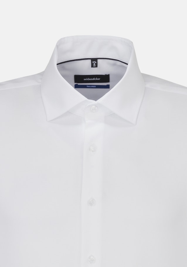 Chemise Business Shaped Structuré Col Kent in Blanc |  Seidensticker Onlineshop