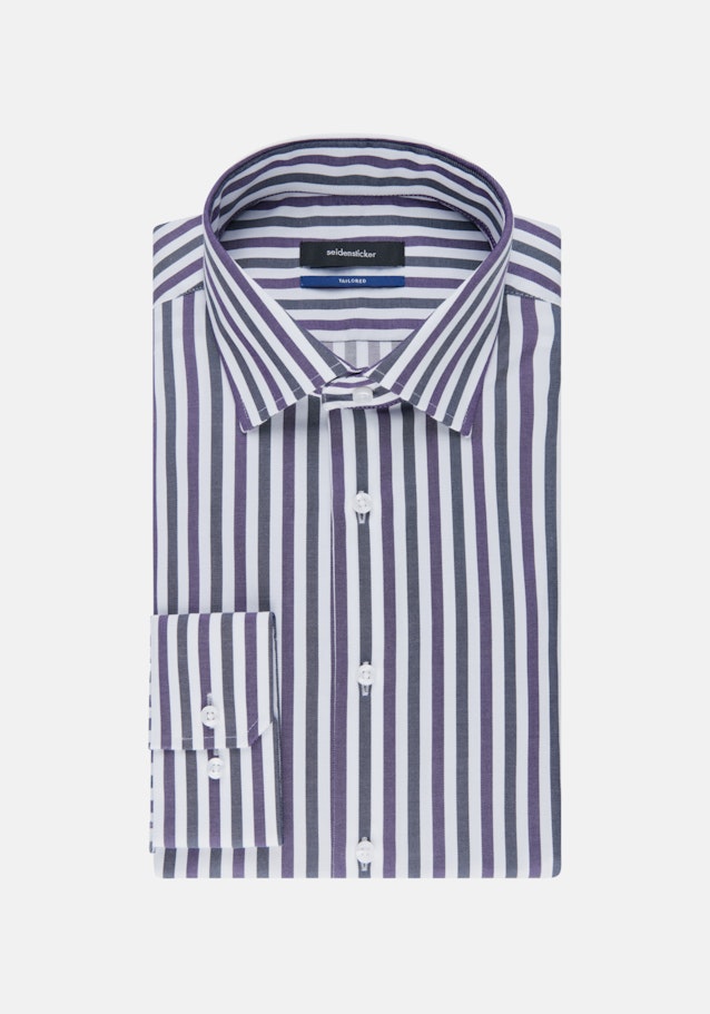 Non-iron Twill Business Shirt in Shaped with Kent-Collar in Purple |  Seidensticker Onlineshop