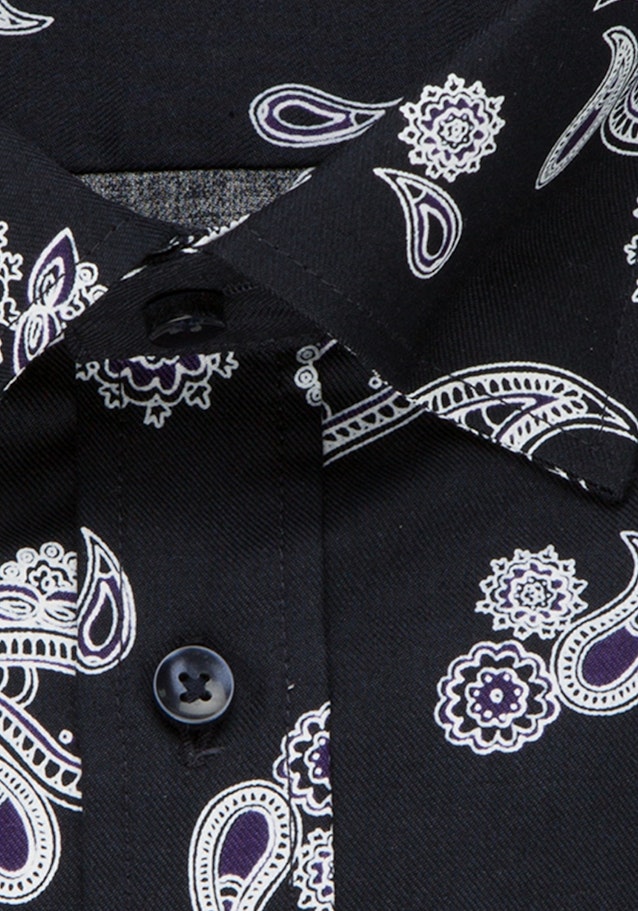 Twill Business Hemd in Shaped mit Covered-Button-Down-Kragen in Dunkelblau |  Seidensticker Onlineshop