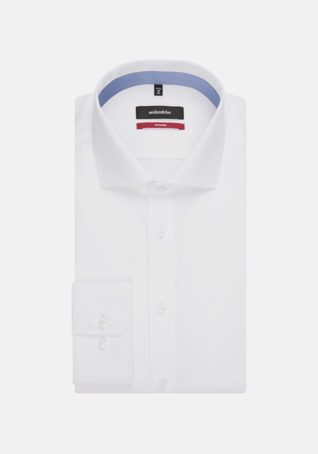 Non-iron Twill Business Shirt in Regular with Kent-Collar and extra long sleeve in White |  Seidensticker Onlineshop