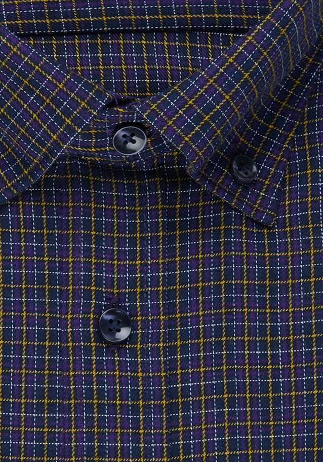 Bügelleichtes Twill Business Hemd in Slim mit Button-Down-Kragen in Lila |  Seidensticker Onlineshop