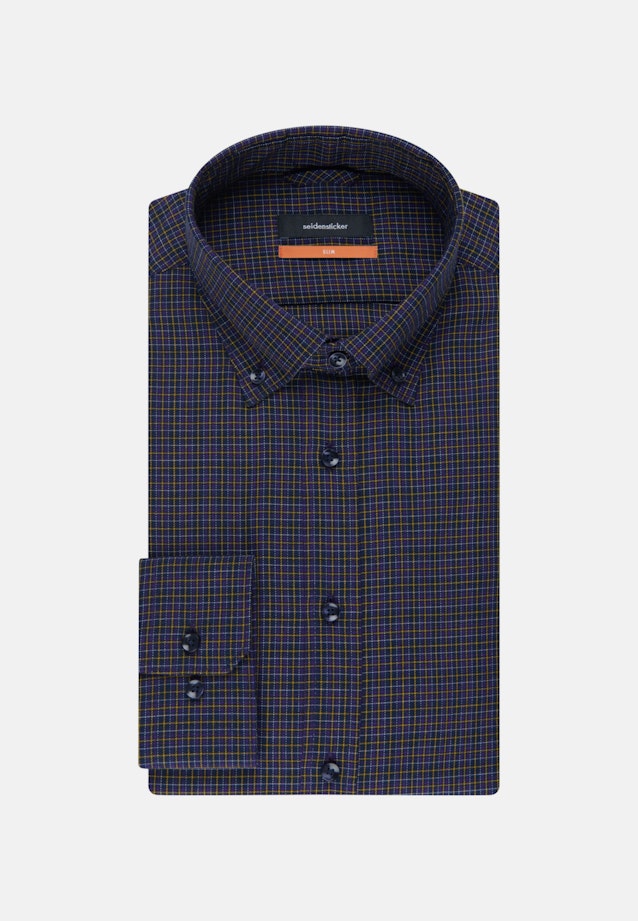 Bügelleichtes Twill Business Hemd in Slim mit Button-Down-Kragen in Lila |  Seidensticker Onlineshop