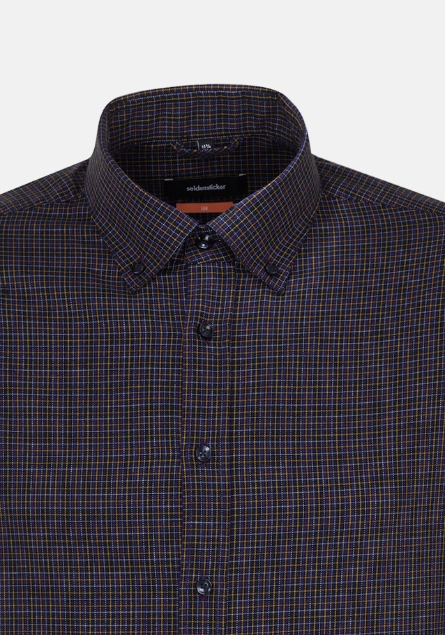 Easy-iron Twill Business overhemd in Slim with Button-Down-Kraag in Paars |  Seidensticker Onlineshop