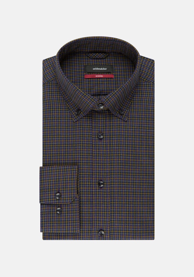 Easy-iron Twill Business overhemd in Regular with Button-Down-Kraag in Paars |  Seidensticker Onlineshop