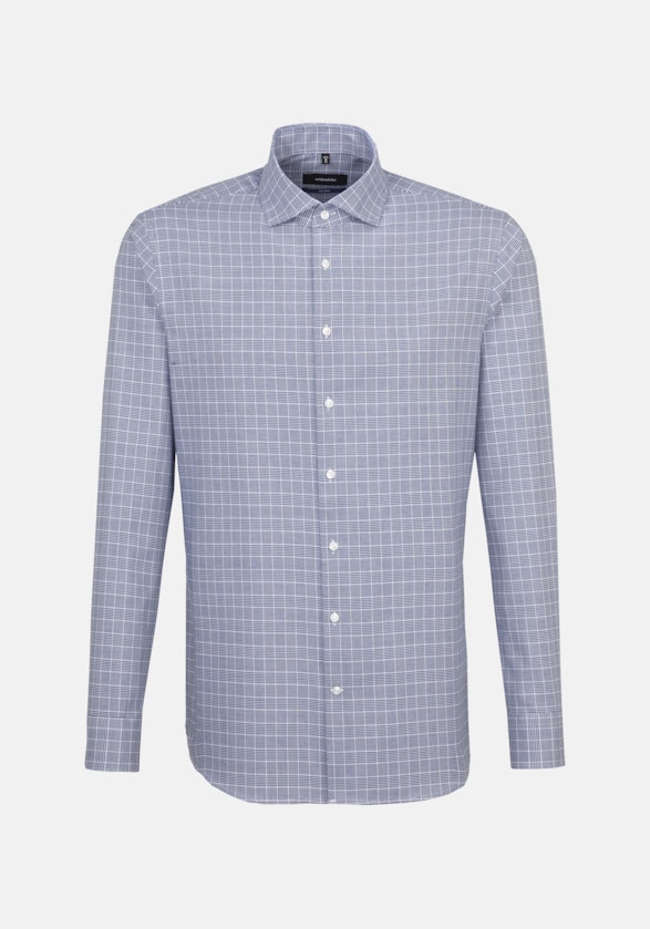 Easy-iron Twill Business Shirt in Shaped with Kent-Collar in Medium Blue |  Seidensticker Onlineshop
