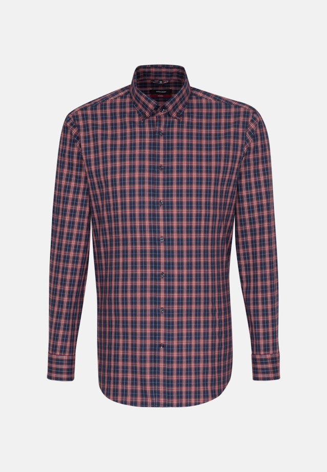 Easy-iron Twill Business Shirt in Regular with Button-Down-Collar in Dark Blue |  Seidensticker Onlineshop