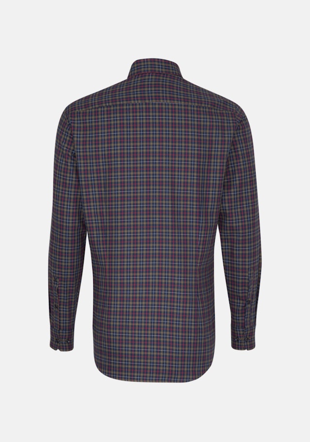 Easy-iron Twill Business Shirt in Shaped with Button-Down-Collar in Dark Blue |  Seidensticker Onlineshop