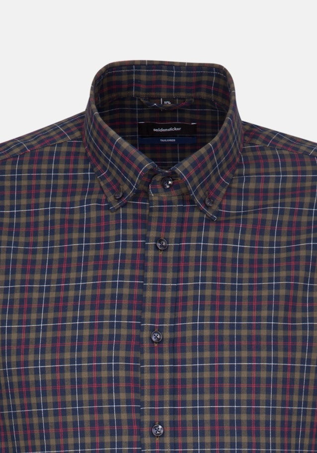 Easy-iron Twill Business Shirt in Shaped with Button-Down-Collar in Dark Blue |  Seidensticker Onlineshop