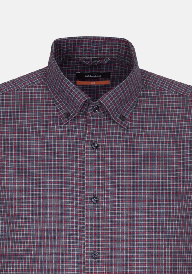 Easy-iron Twill Business overhemd in Slim with Button-Down-Kraag in Rood |  Seidensticker Onlineshop