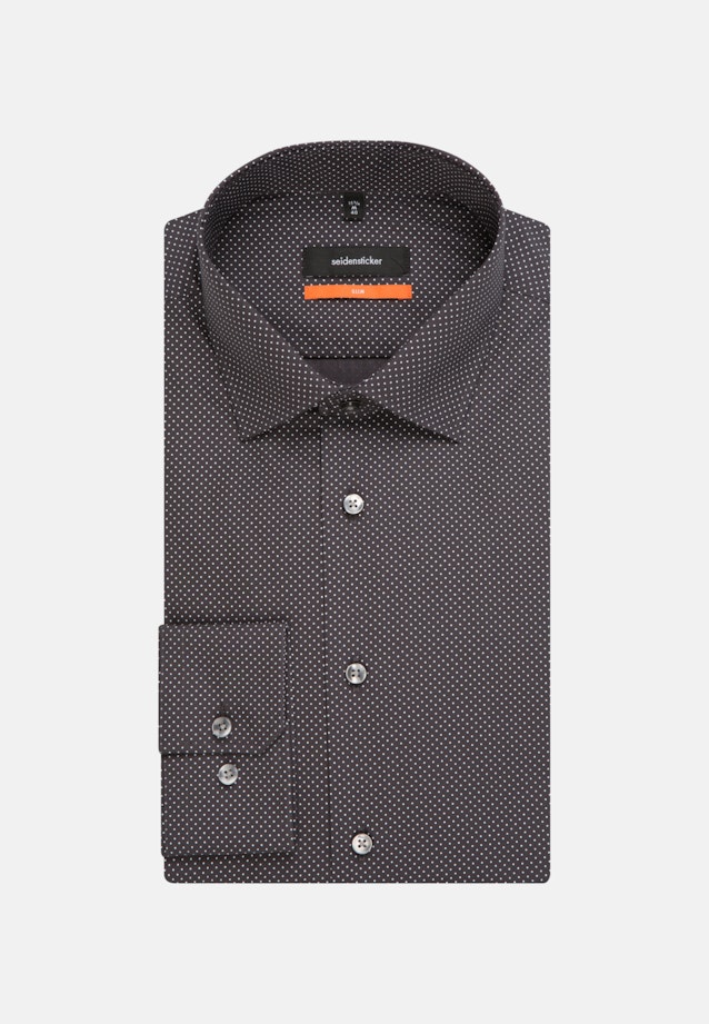 Slim Business Hemd Druck in Grau |  Seidensticker Onlineshop